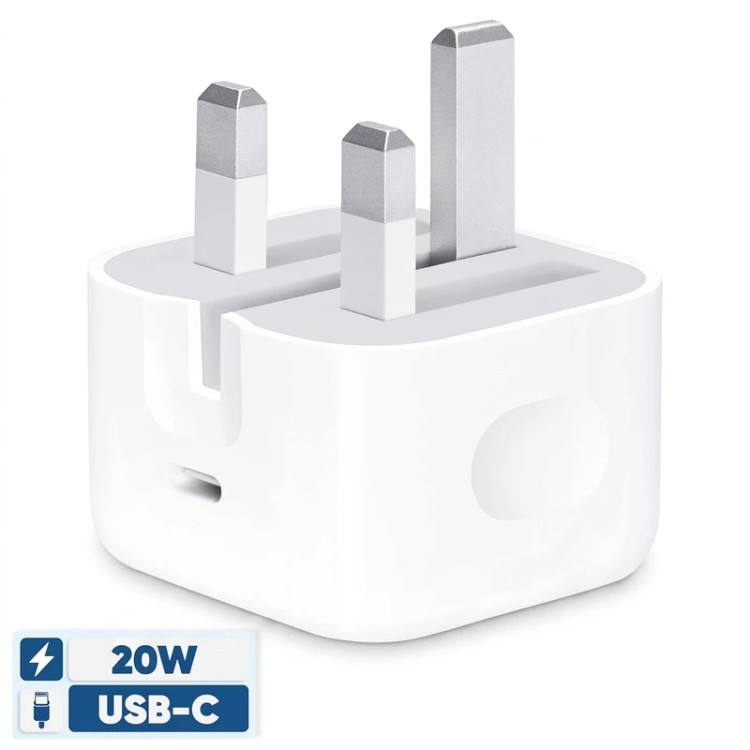شارژر دیواری 20 وات اپل مدل B / A، اتصال سه پین، درگاه خروجی USB-C، دارای قابلیت شارژ سریع و شارژ لپتاپ، تکنولوژی شارژ PD 1.0