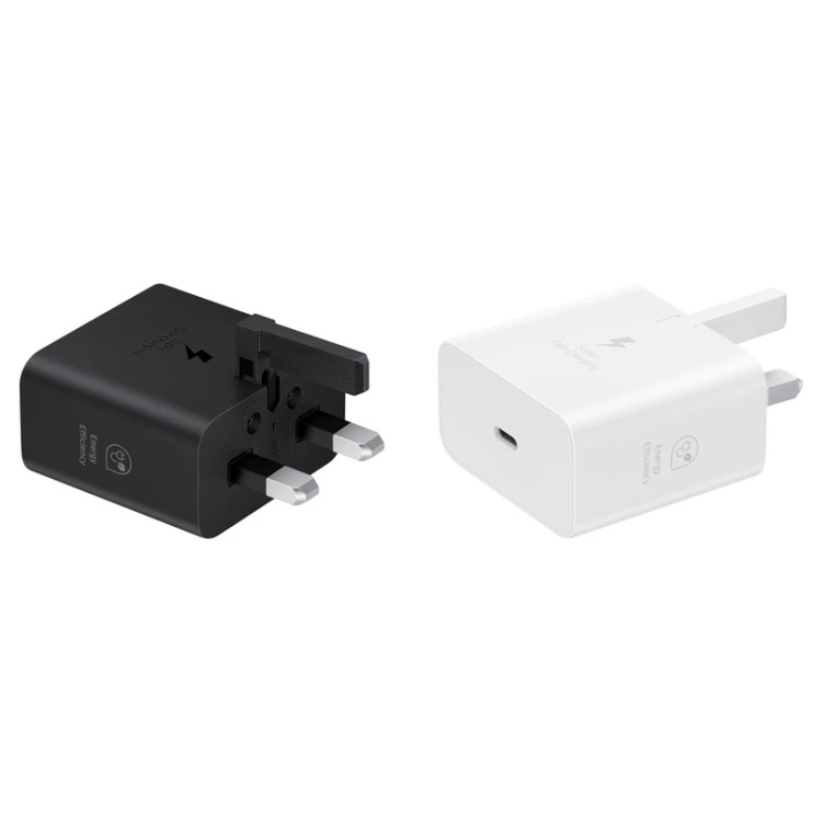 شارژر دیواری 25 وات سامسونگ مدل T2510، اتصال سه پین، درگاه خروجی USB-C، دارای قابلیت شارژ سریع، تکنولوژی شارژ PD 3