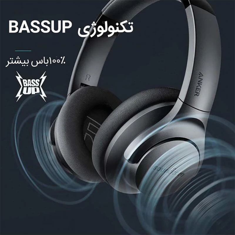 هدفون بلوتوثی انکر مدل SoundCore Life Q20، بلوتوث 5.0، حذف نویز فعال، صدای Hi-Res Audio، درایورهای 40 میلی‌متری و قابلیت تقویت باس