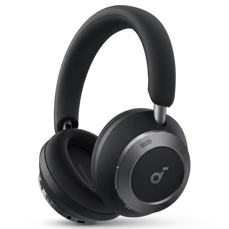 هدفون روگوشی با درایور 40 میلیمتری انکر مدل Space One Pro، دارای نویز کنسلینگ فعال (ANC)، عمر باتری تا 60 ساعت و اتصال دوگانه