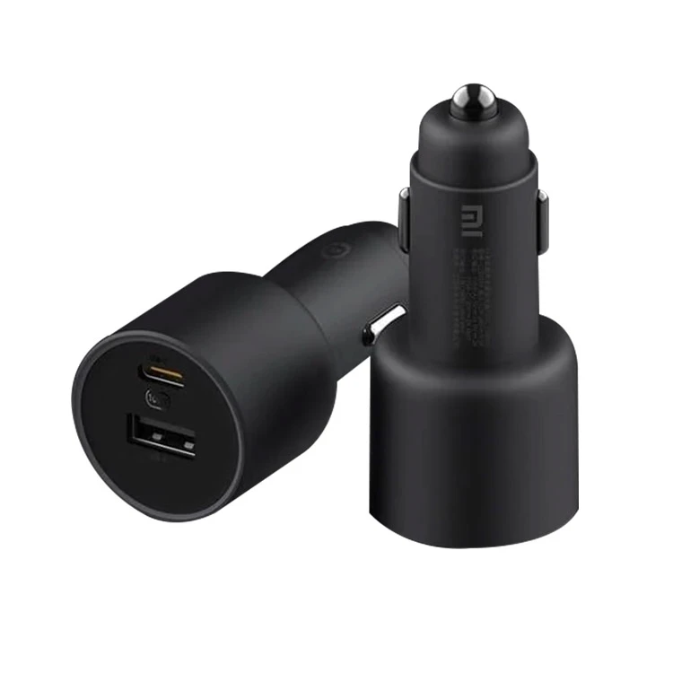 شارژر فندکی 2 پورت 100 وات شیائومی مدل CC07ZM 1A1C، اتصال فندکی، درگاه‌های خروجی USB-C و USB-A، دارای قابلیت شارژ سریع، تکنولوژی شارژ QC 3، توان خروجی کلی 100 وات